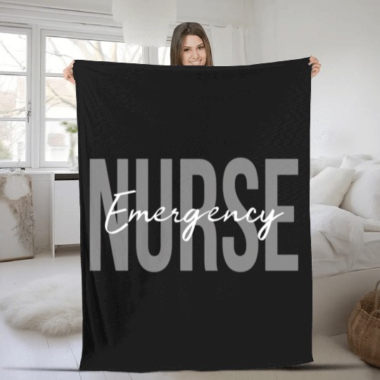 Er Nurse Emergency Room Nurse Registered Nurse Fleece Blankets