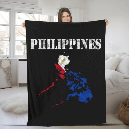 Phillipines Island Flag Filipino Fleece Blankets