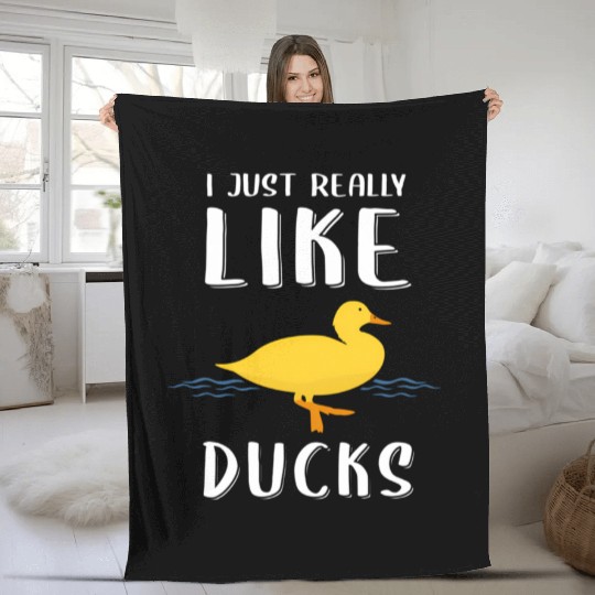 Duck For Duck Hunting Bird Fleece Blankets