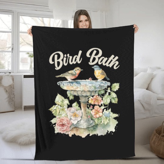 bird baths Fleece Blankets