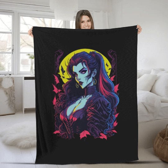 Vampire Girl Fleece Blankets