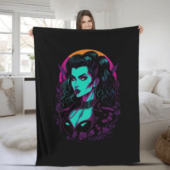 Vampire Girl Fleece Blankets
