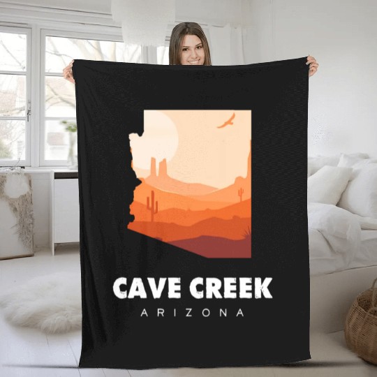Caving Cave Creek Arizonna For Caveman Hiker Fleece Blankets