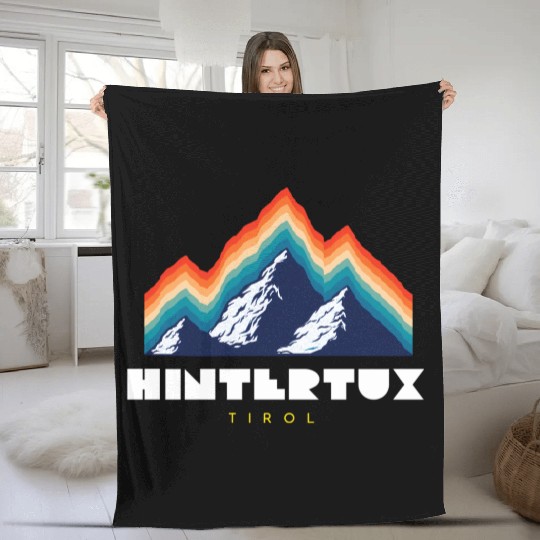 Hintertux Tyrol Austria 80S i Fleece Blankets