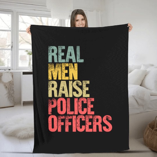 Proud Dad Real Raise Police Officers Fleece Blankets