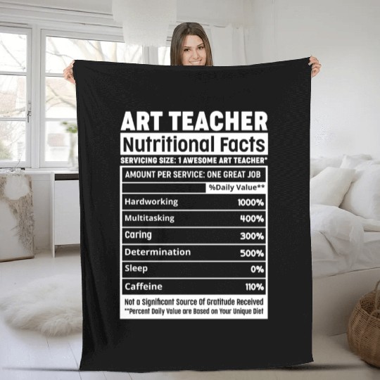 Art Teacher Squad Team Professional Nutritional Fa Fleece Blankets