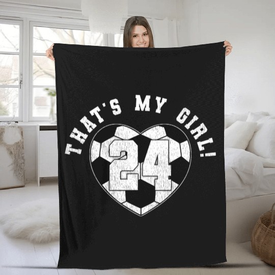 That'S My Soccer Player Mom Dad Saying Jersey Fleece Blankets
