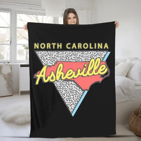 Asheville North Carolina Triangle Nc City Fleece Blankets