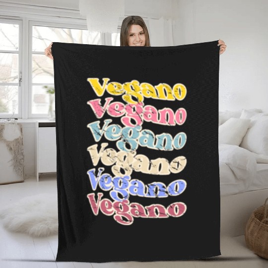 Vegano Design for People Who are Vegano AF Fleece Blankets