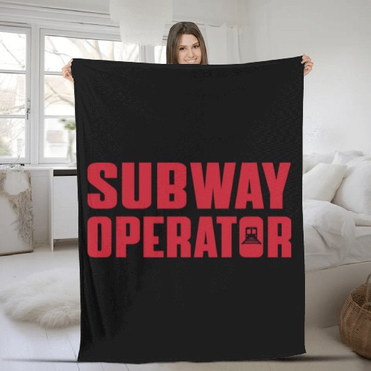 Great Subway Operator Apparel Subway Train Driver Fleece Blankets