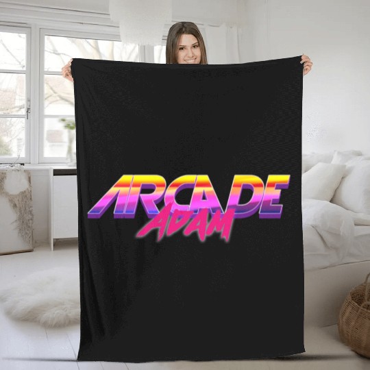 Arcade Adam 90s Neon Fleece Blankets