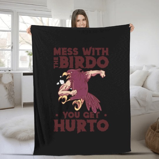 Bird Cartoon Birdwatching Bird Owner Fleece Blankets