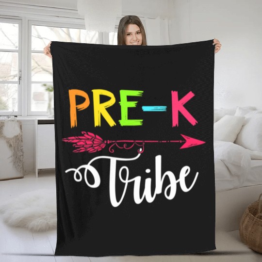 Team Pre K Teacher Tribe Back To School Fleece Blankets
