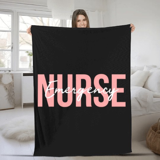 Er Nurse Emergency Room Nurse Registered Nurse Fleece Blankets