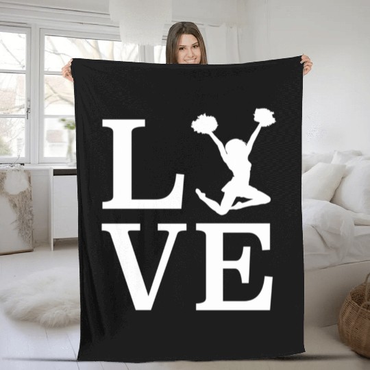 Cheerleader Gift Cheerleading Cheer Teen Girls Mom Fleece Blankets
