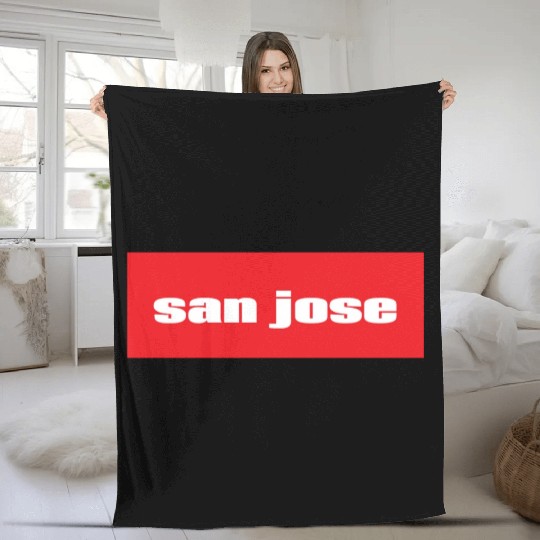 San Jose California Fleece Blankets