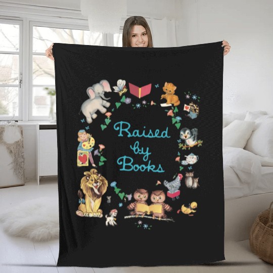 Raised By Boo Literary Book Themed Teacher Read Fleece Blankets