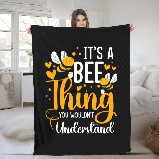 Bee Bumblebee Apiary Wasp Fleece Blankets