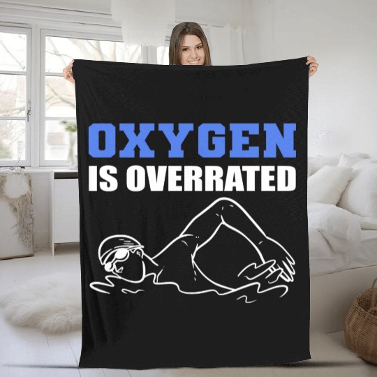 Funny Swimming Pun Lifeguard Fleece Blankets