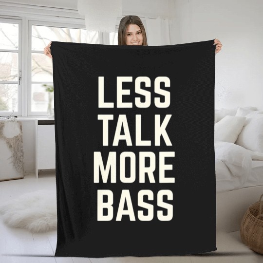 Funny Bass Guitar Fleece Blankets