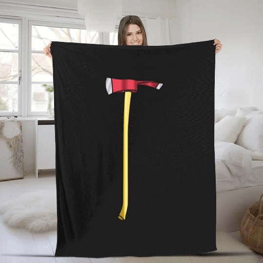 firefighter axe Fleece Blankets