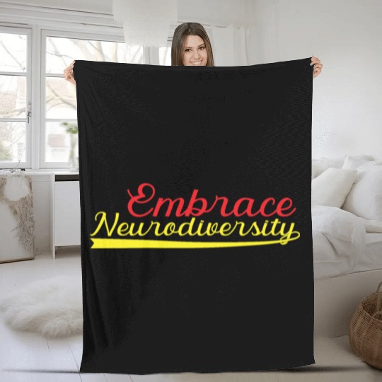 Embrace neurodiversity Fleece Blankets
