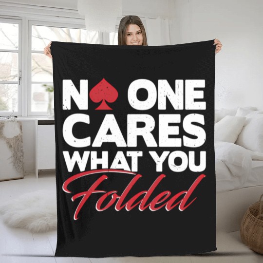 Poker Texas Hold'Em Gambling Fleece Blankets