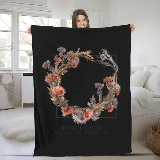 Independent black Fleece Blankets