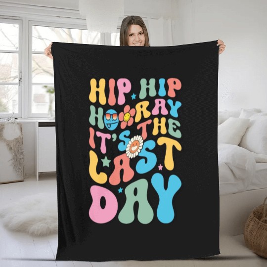 Last Day of School teacher Hello Summer Teacher Fleece Blankets