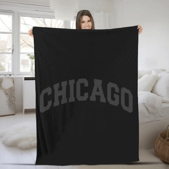 Chicago vintage Fleece Blankets