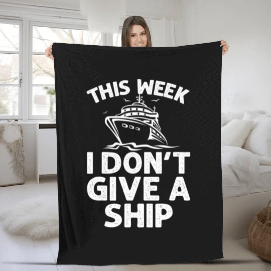 Funny Cruise Cruise Ship Cruising Lover Fleece Blankets