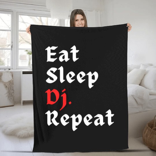 Eat Sleep Work Repeat 1 Fleece Blankets