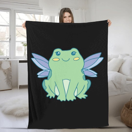 Cottagecore Cottage Core Frog Fairycore Goblincore Fleece Blankets