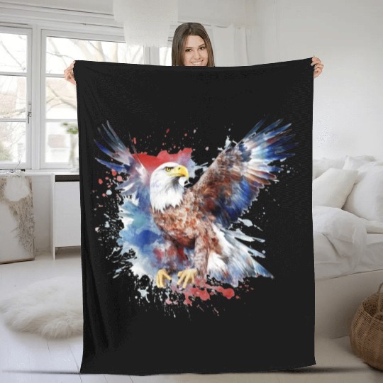 Eagle 4Th July Independent Day Fleece Blankets