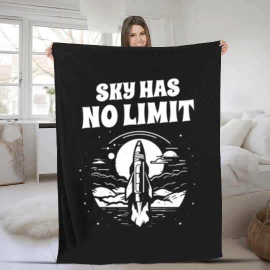 Aerospace engineer sky no limit rocket scientist Fleece Blankets