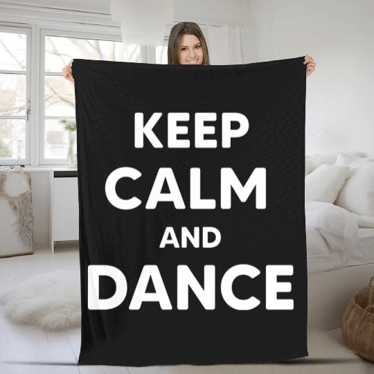 keep calm and dance Fleece Blankets