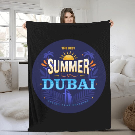 The Best Summer In Dubai Fleece Blankets