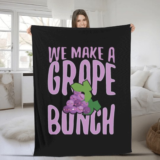 We Make Grape Bunch Fleece Blankets
