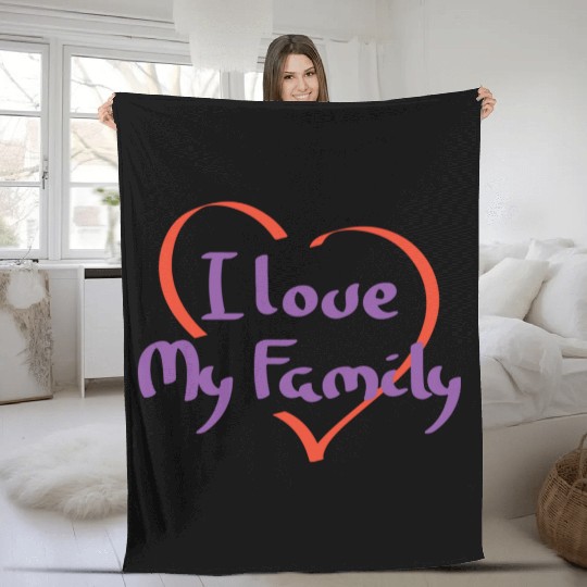 I Love My Family Reunion Relatives Sarcastic Fleece Blankets