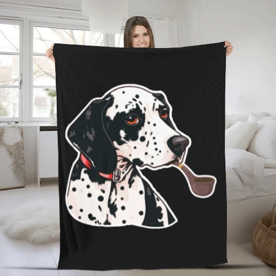 Dalmatian Tabacco Fleece Blankets