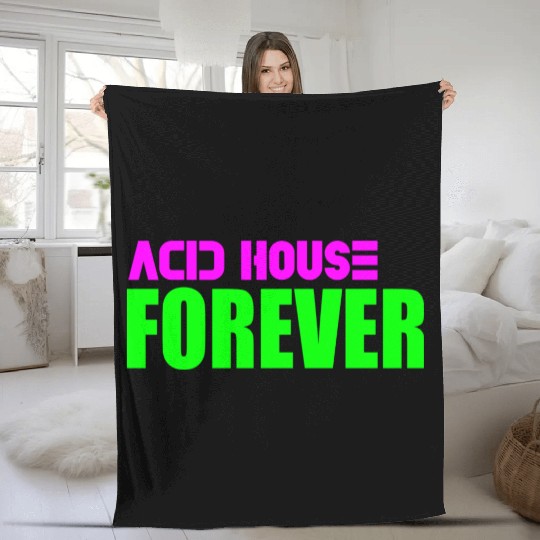 Acid house forever Fleece Blankets