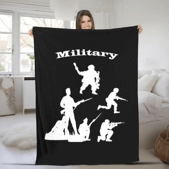usa military soldiers in battle Fleece Blankets for you