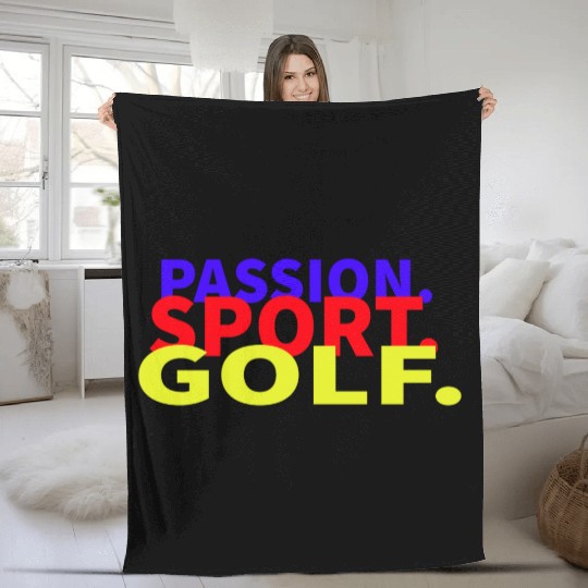 passion sport golf Fleece Blankets 80s