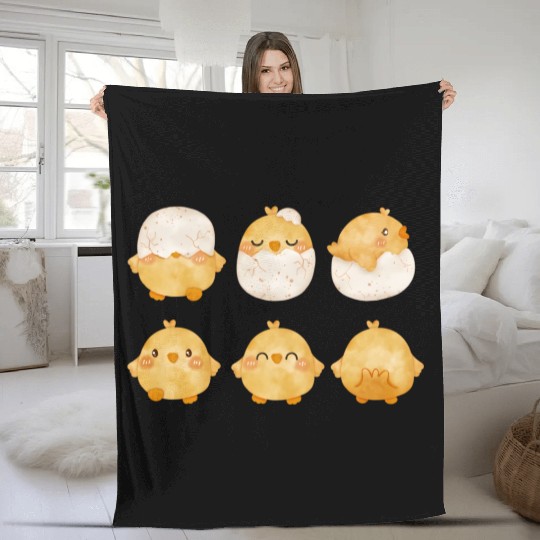 Baby Chic Ching From Eggs Little Chickens Fleece Blankets
