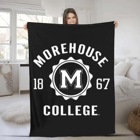 Morehouse Maroon Tigers Stamp Logo Officially Lice Fleece Blankets