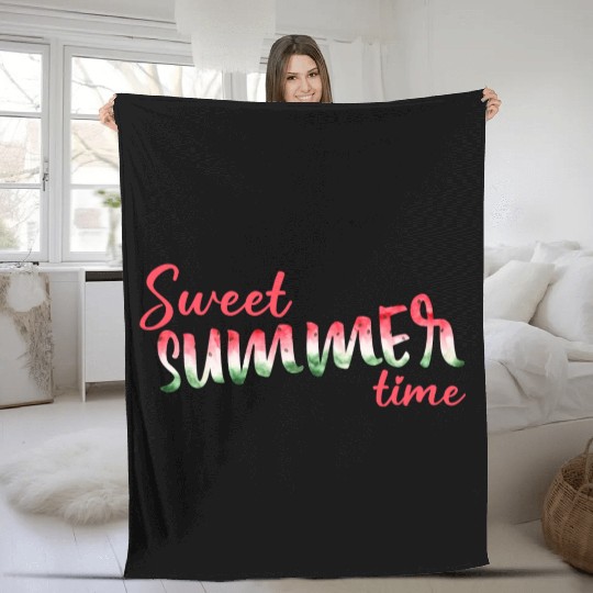 sweet Summer vibes Fleece Blankets