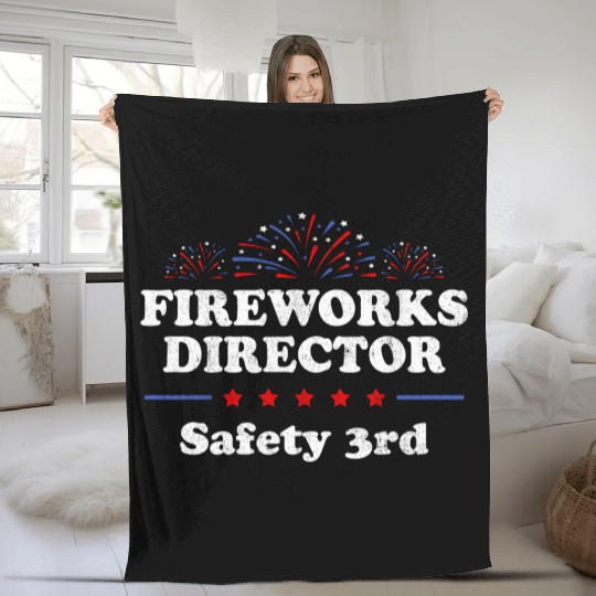 Firewor Director Safety 3Rd America Usa 4Th Of Fleece Blankets
