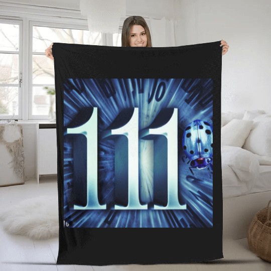 Aqua Charm: Lucky 1111 Ladybug Fleece Blankets