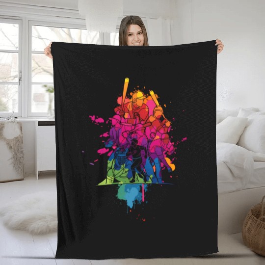 Baseball Catcher Pitcher Batter Tees For Youth Fleece Blankets