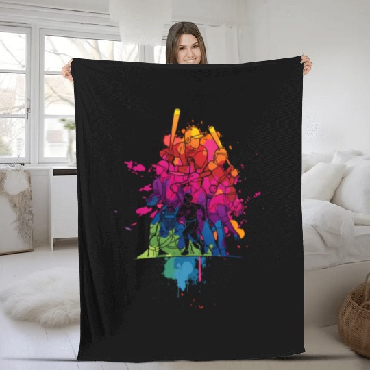 Baseball Catcher Pitcher Batter Tees For Youth Fleece Blankets